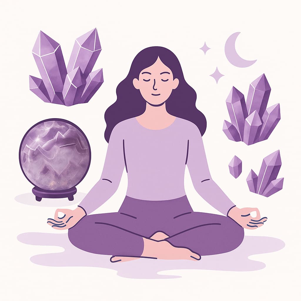 Meditation: Amethyst für geistige Klarheit – violette Energie nutzen