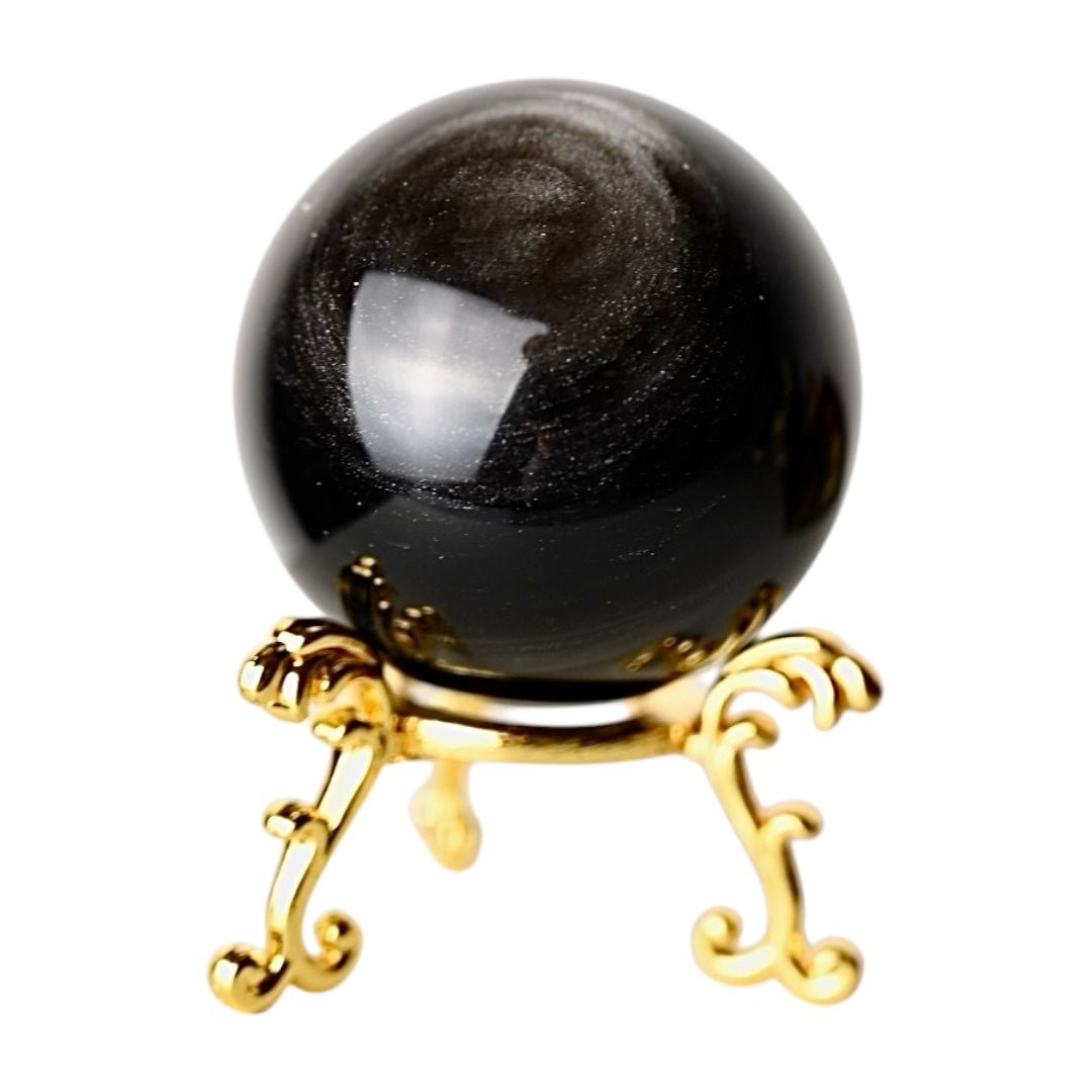 1 Silber Obsidian Kugel - CrystalScents