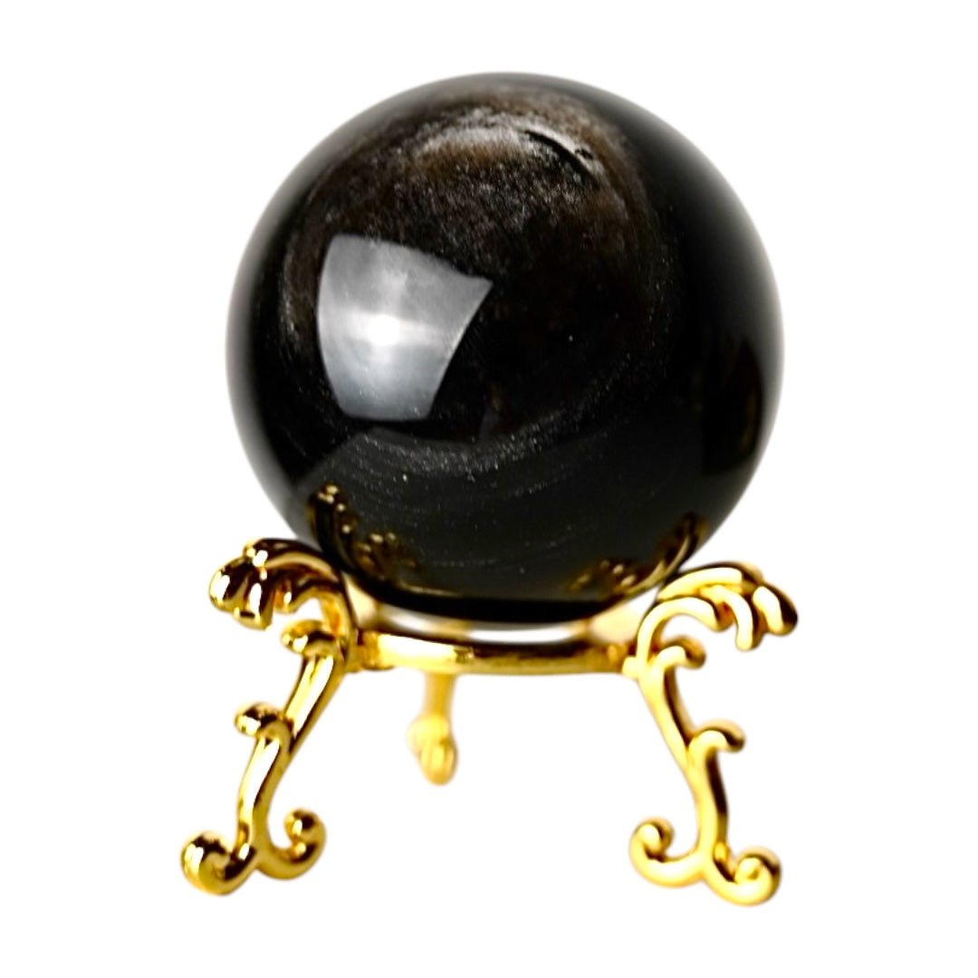 1 Silber Obsidian Kugel - CrystalScents