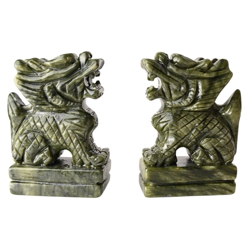 2 Drachen aus grüner Jade - CrystalScents