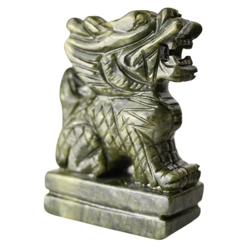 2 Drachen aus grüner Jade - CrystalScents