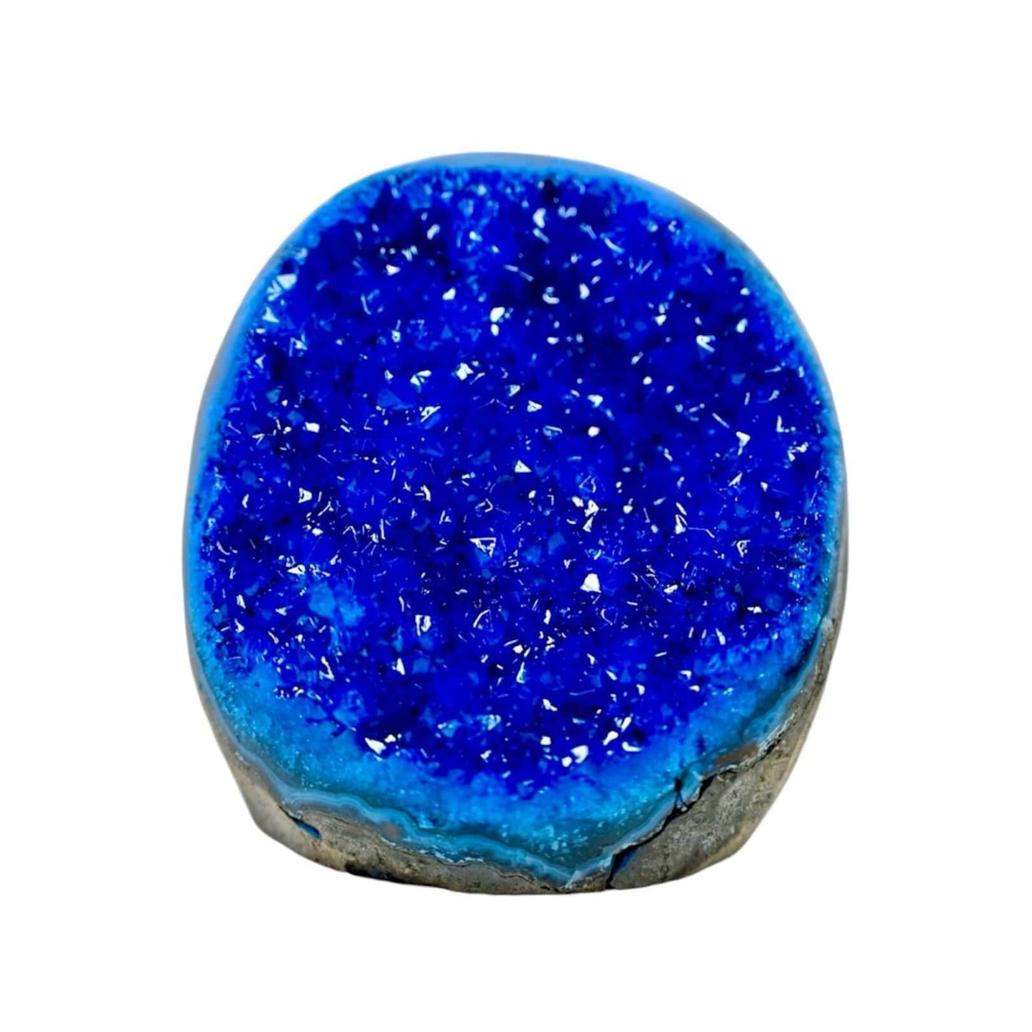 Blaue Amethystdruse – Glitzernde Schönheit als dekoratives Zentrum