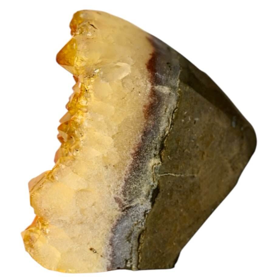 Leuchtende gelbe Amethystdruse – Glanzvolles Highlight für Wohnräume