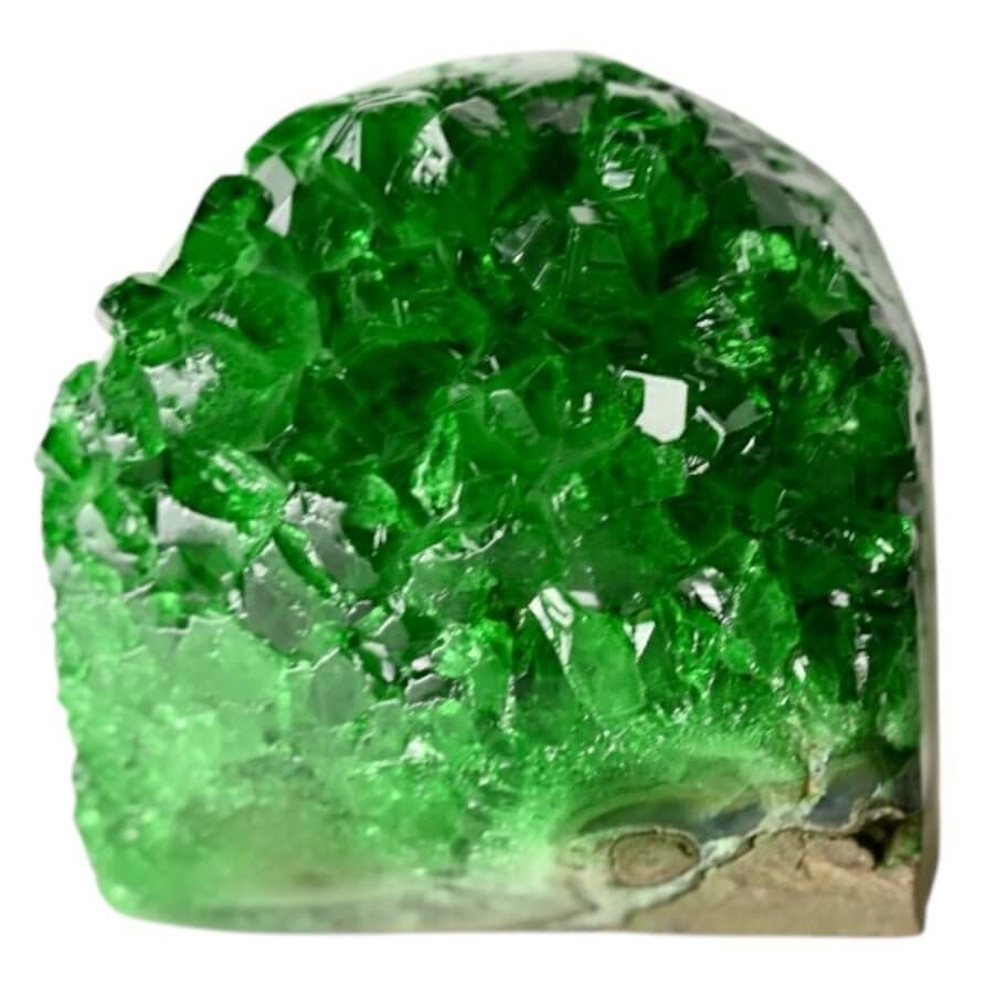 Glitzernde grüne Amethystdruse – Elegantes Highlight voller Farbe