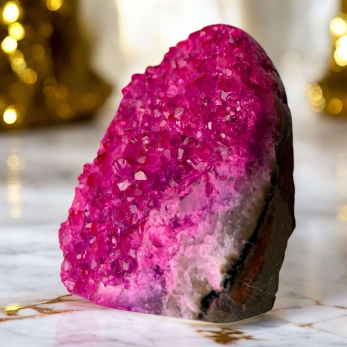 Pinke Amethystdruse – Glitzerndes Highlight für Wohnräume & Atmosphäre
