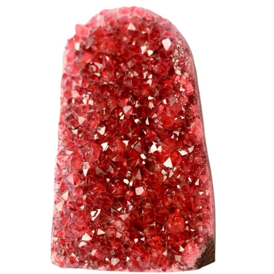 Glitzernde rote Amethystdruse – Elegantes Highlight voller Farbe
