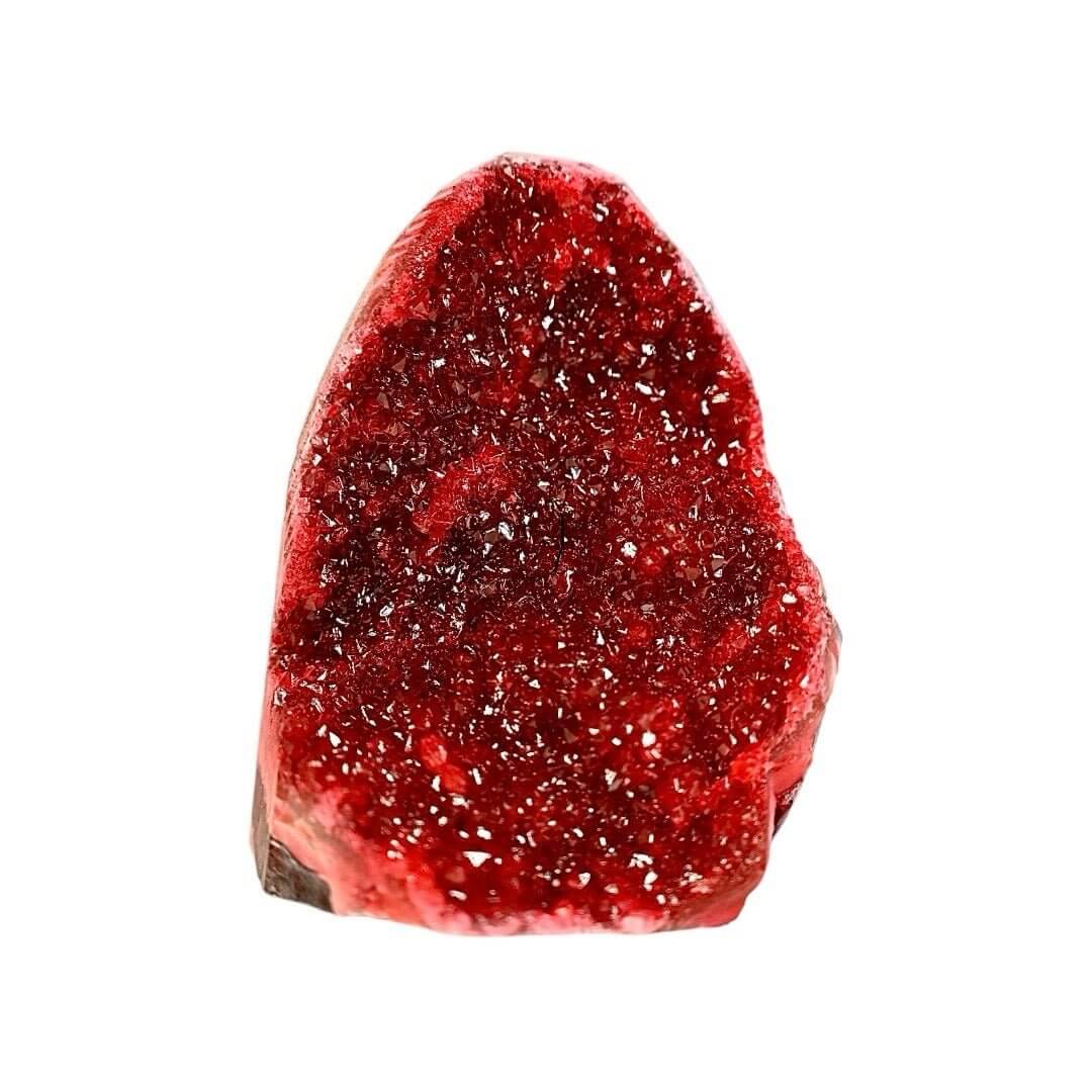 Leuchtende rote Amethystdruse – Wohnjuwel fürs Zuhause