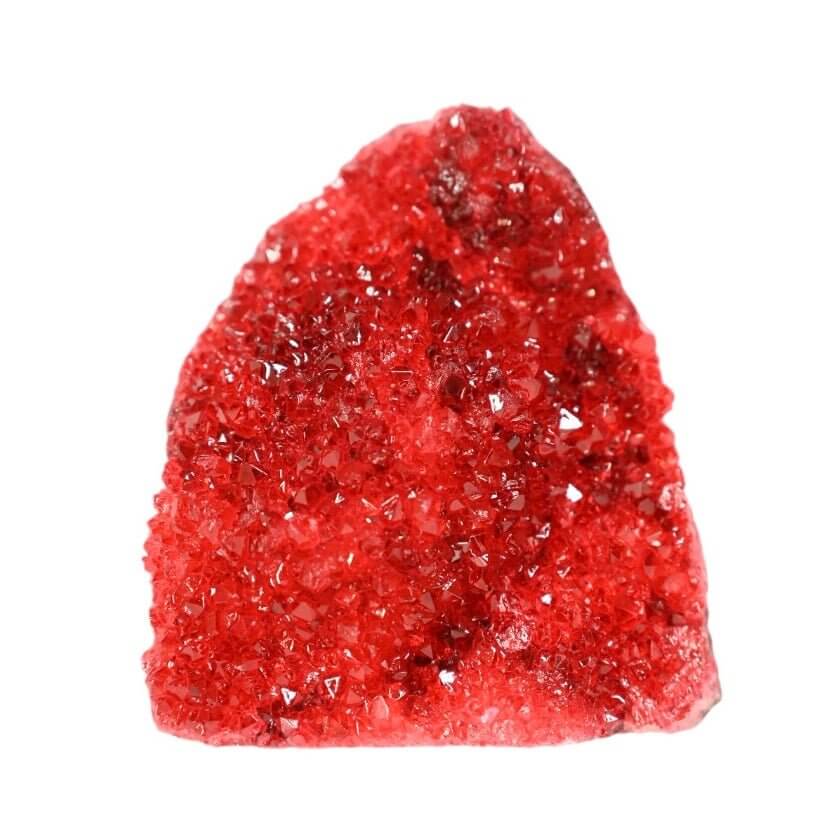 Rote Amethystdruse – Strahlende Kristalle als Wohnakzent