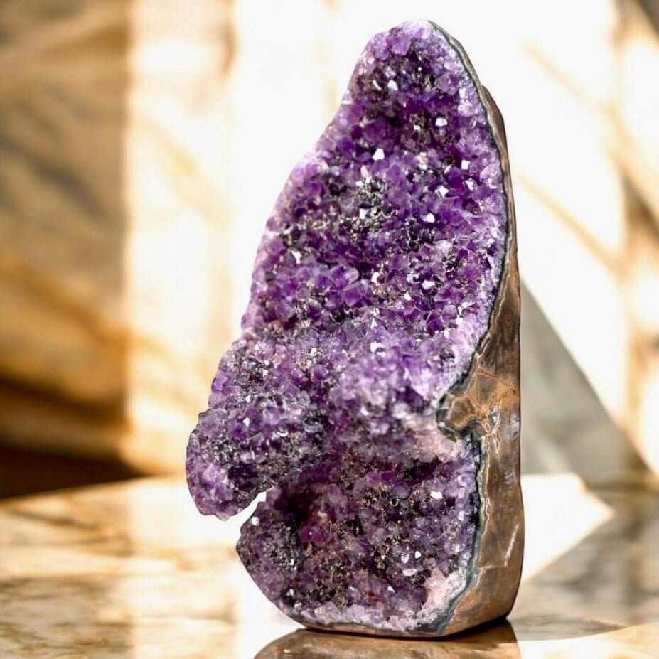 Amethystdruse außergewöhnlich funkelnd – Dekoration mit Seele