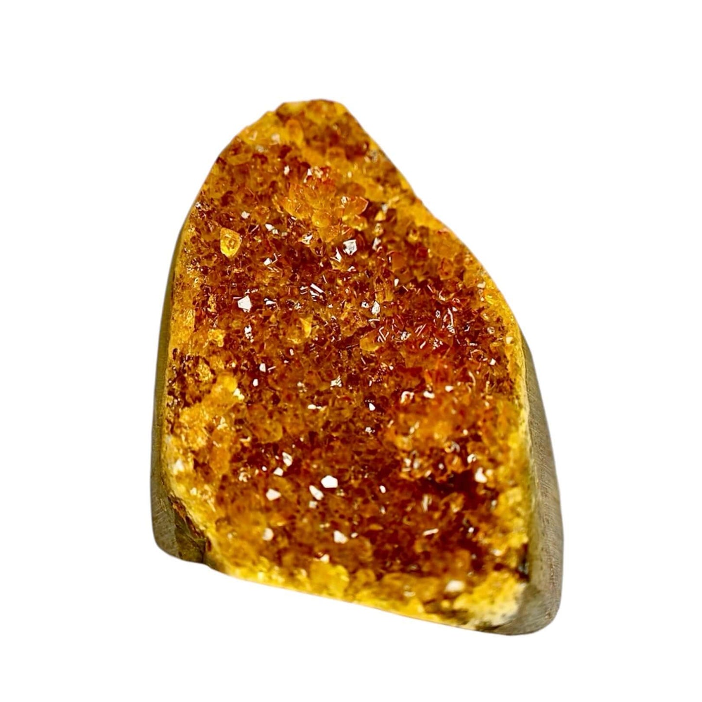 Strahlende gelbe Amethystdruse – Funkelndes Wohnhighlight