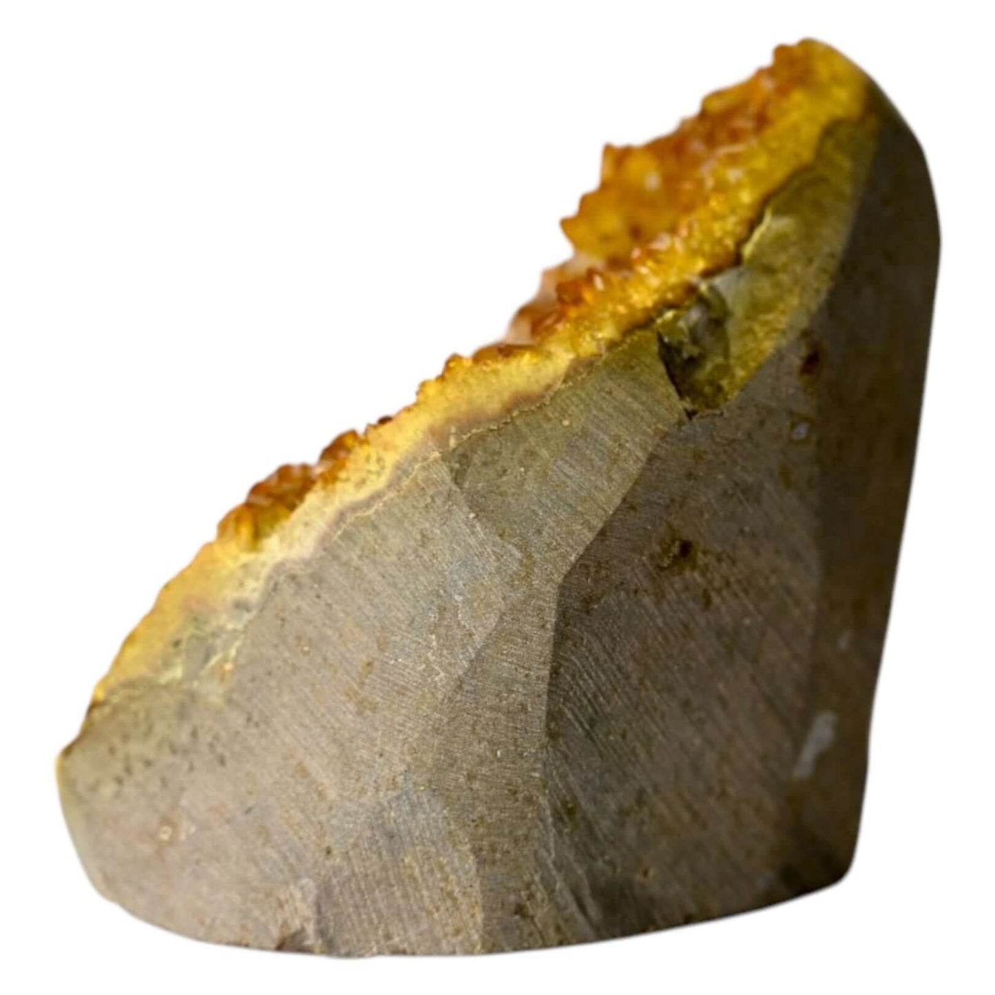 Strahlende gelbe Amethystdruse – Funkelndes Wohnhighlight