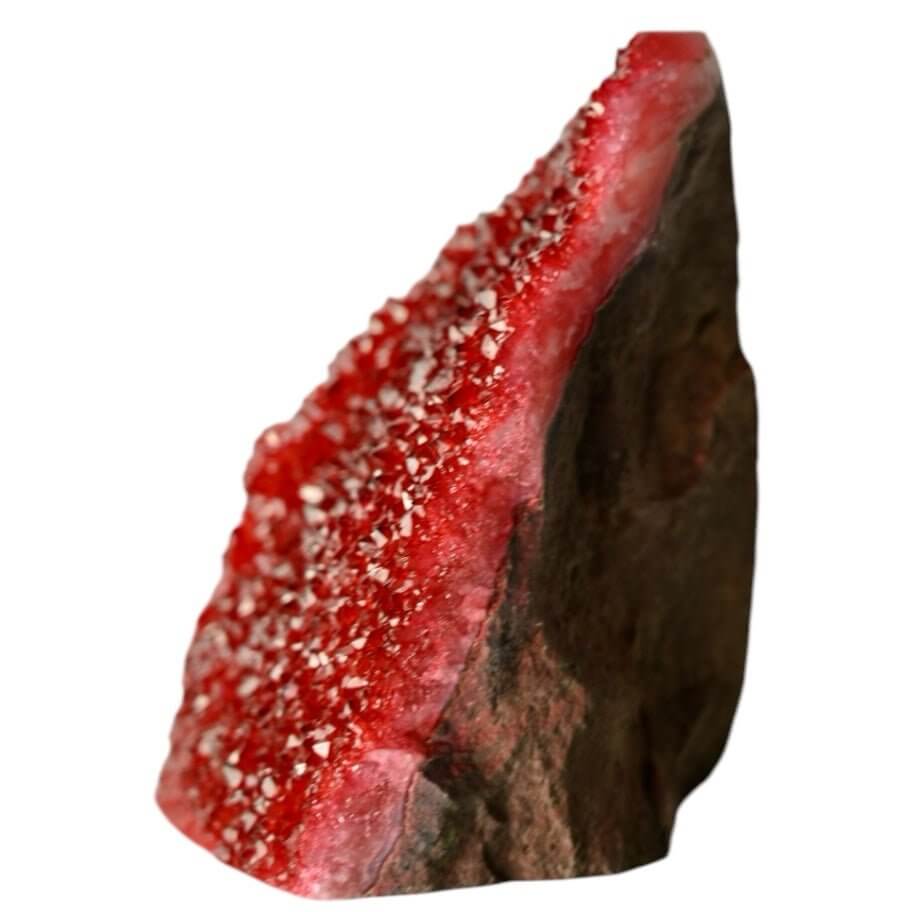 Glitzernde Flamme- Rote Amethystdruse