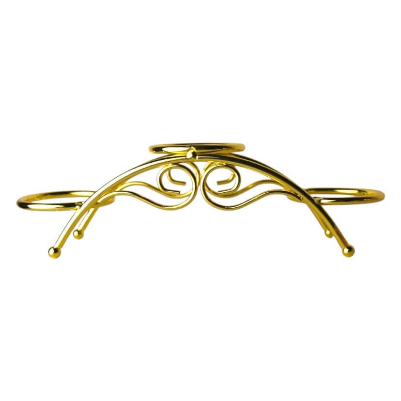 Eleganter Kugelhalter in Gold – für 3 Edelstein- oder Kristallkugeln
