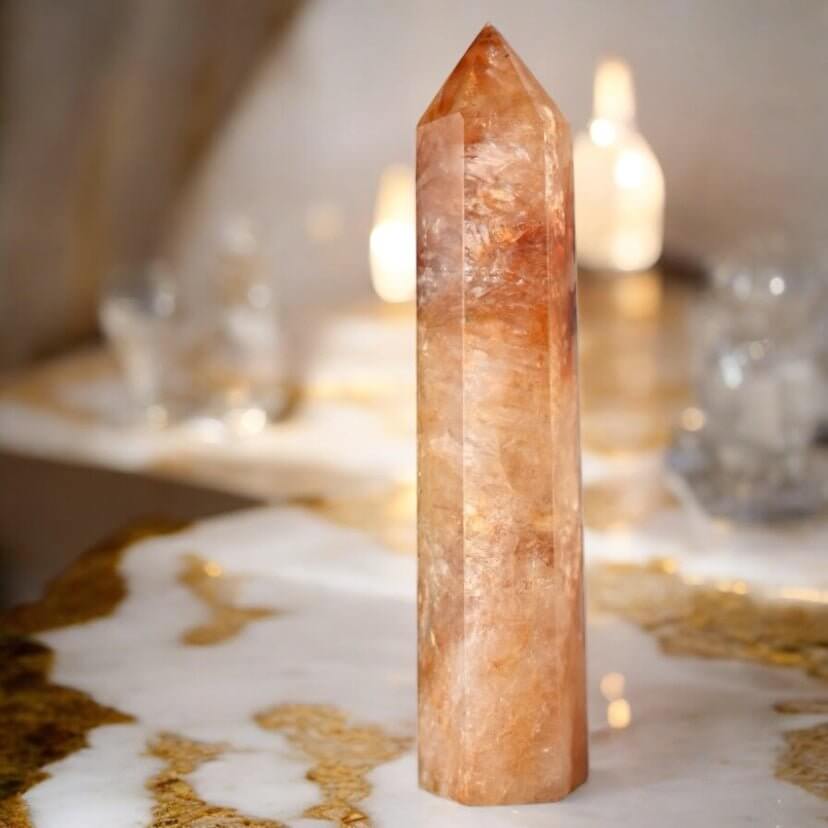 Feuerquarz-Obelisk – kraftvolles Highlight für Energie, Mut und innere Stärke