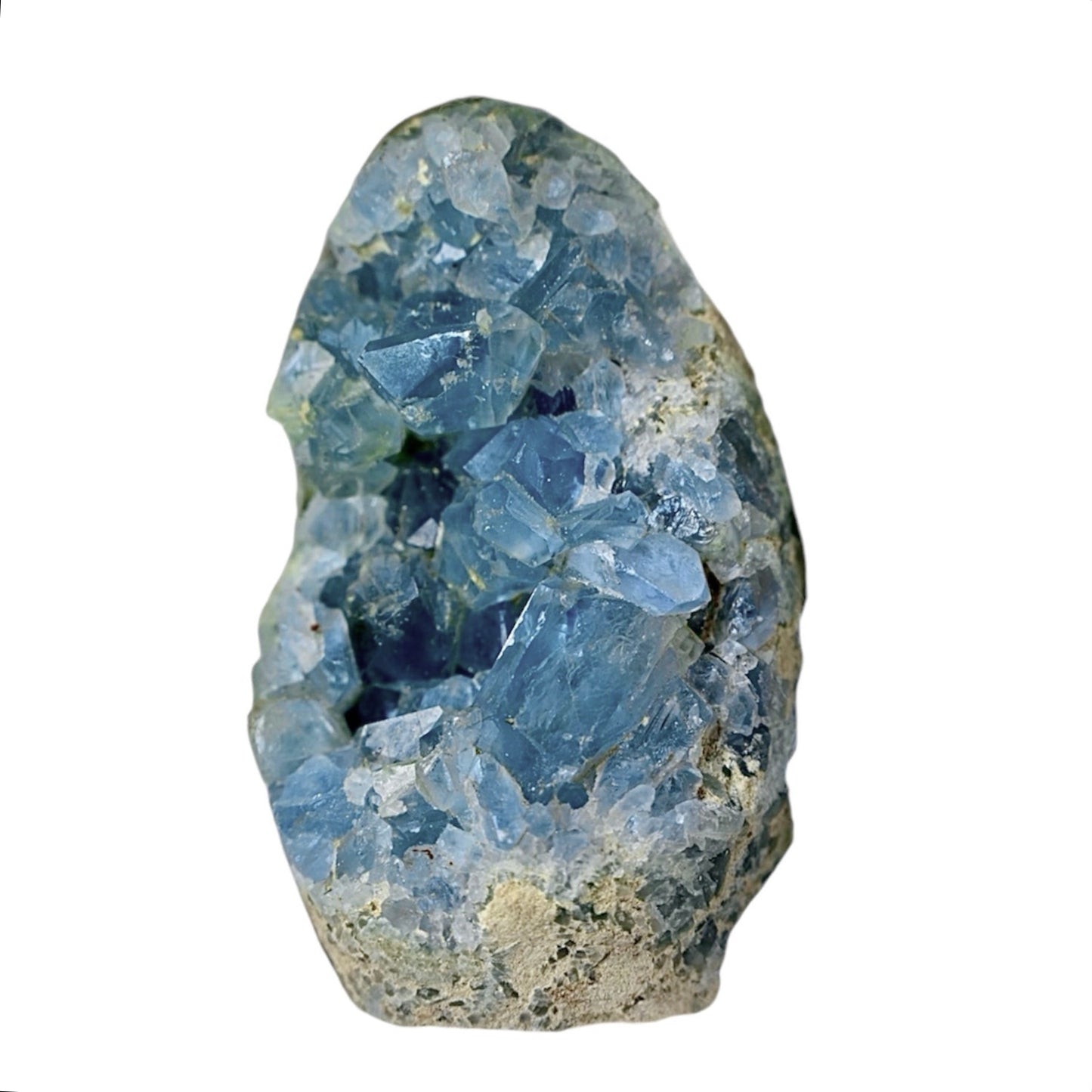 Himmelblauer Celestit-Kristallcluster