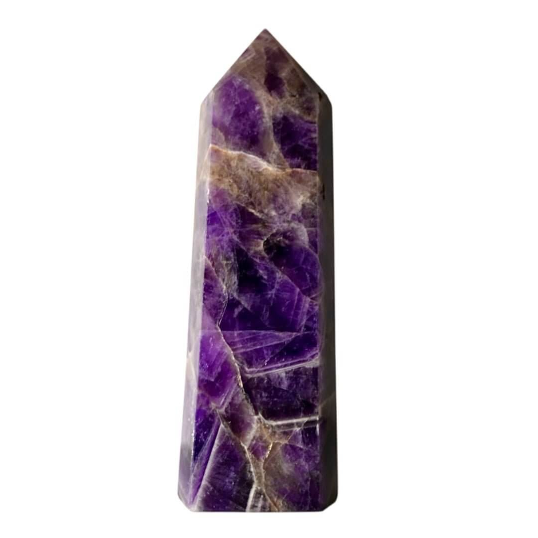 Großer Amethyst Obelisk - Tiefviolette Kraft