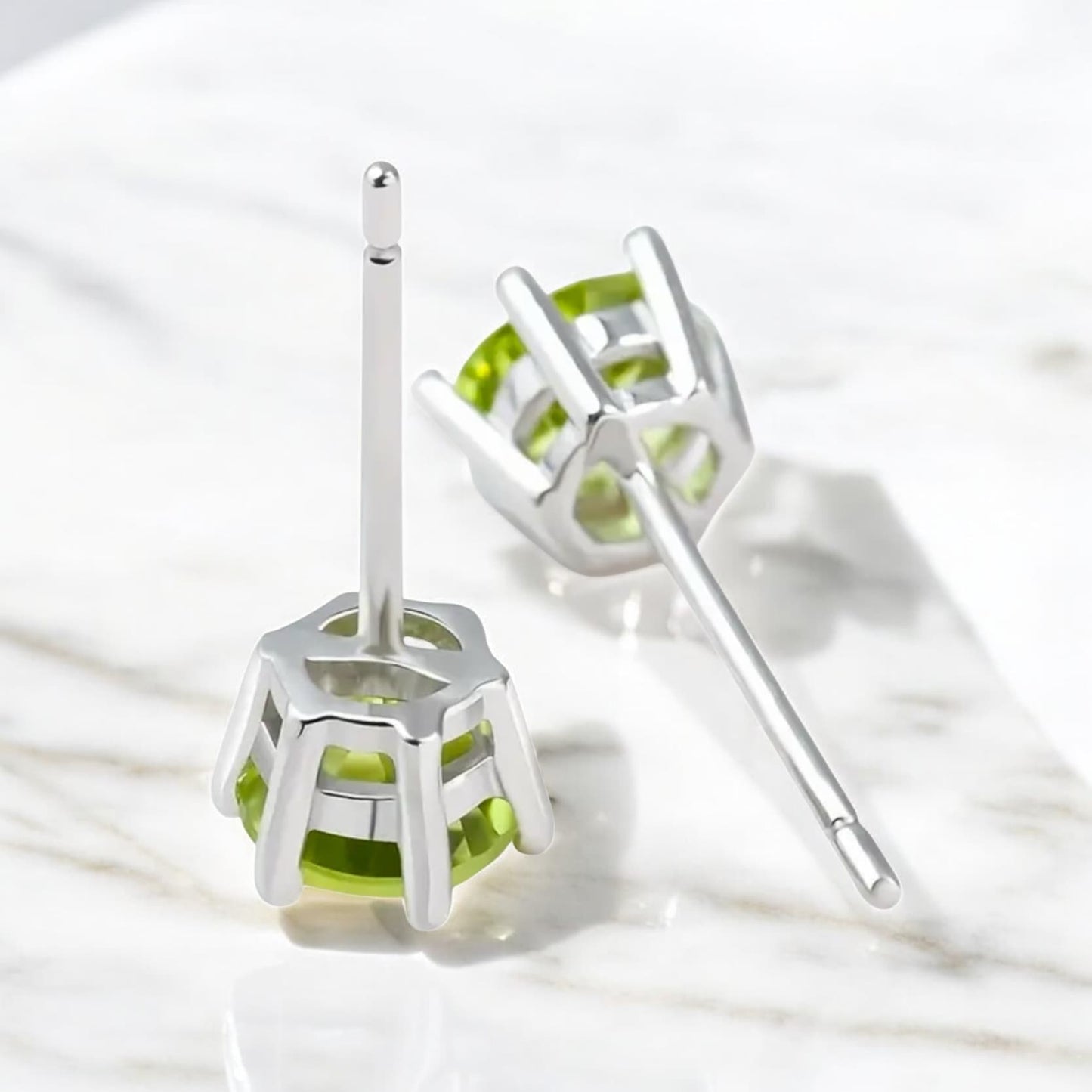 Peridot - 925er Silber Ohrringe