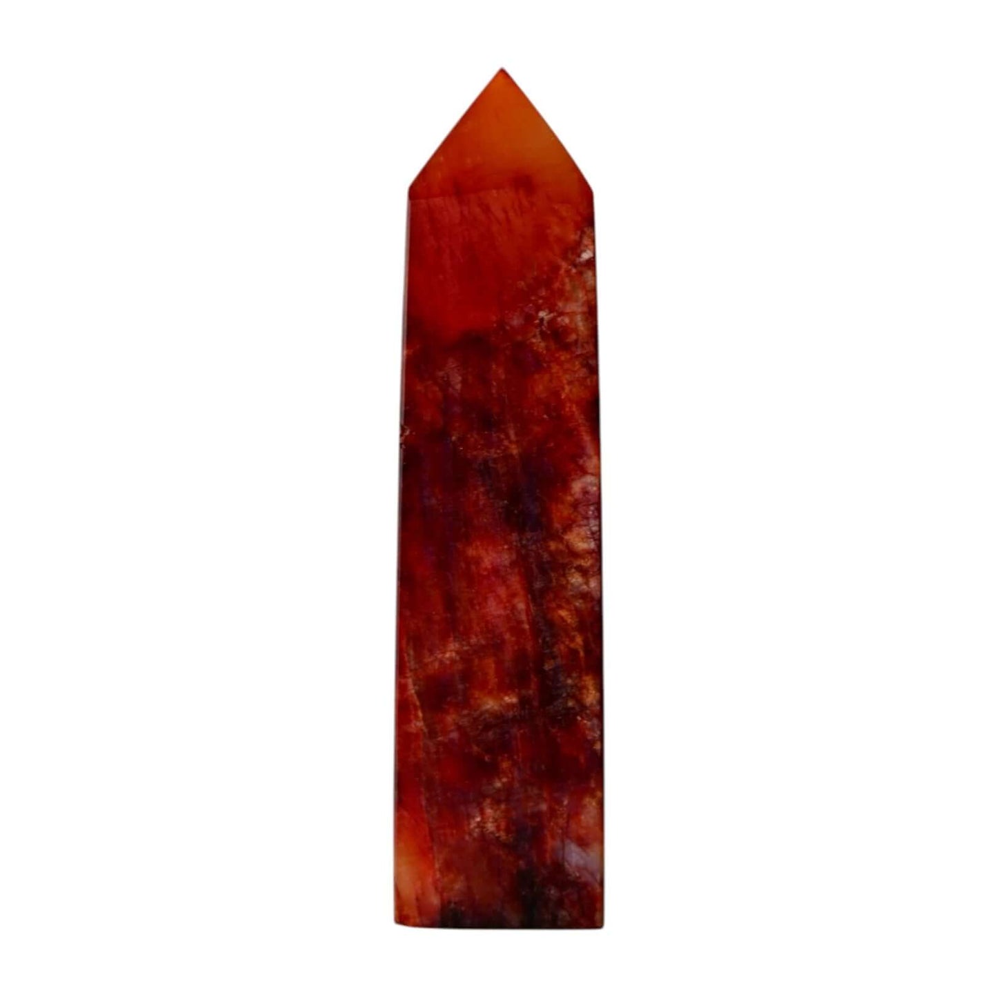 Roter Mondstein Obelisk – warmes Leuchten für Intuition und Leidenschaft