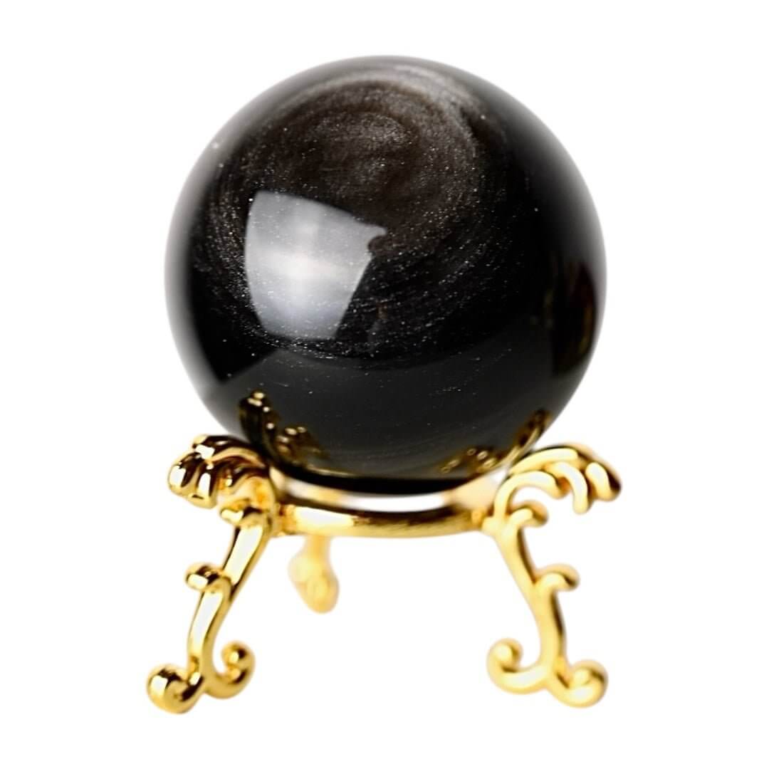Silber Obsidian Kugel – stilvolles Naturjuwel für Fokus