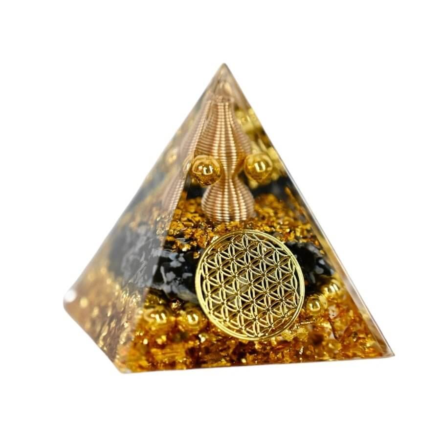 Orgonit Pyramide Schneeflocken Obsidian