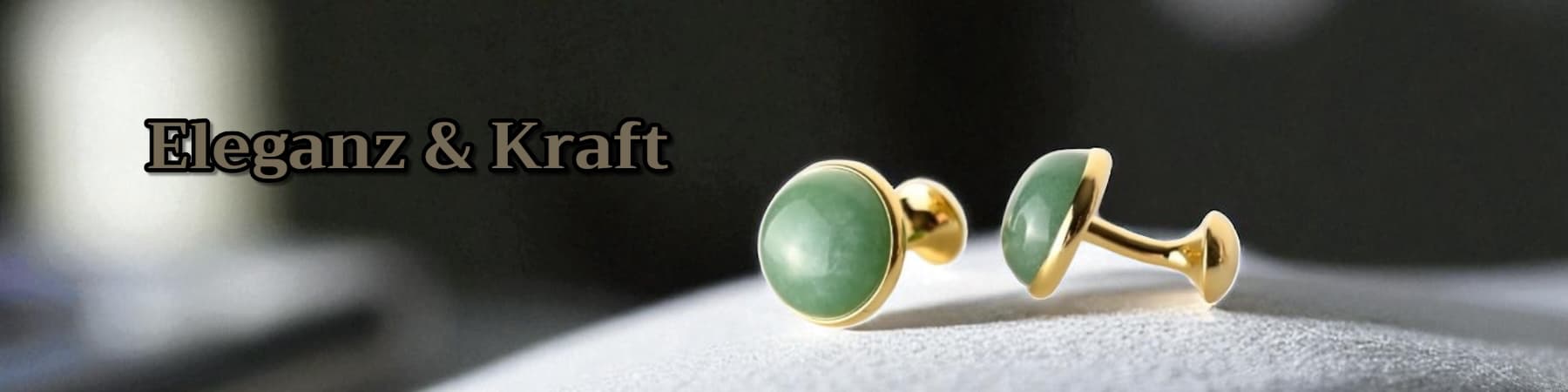 Manschettenknöpfe Aventurin Gold