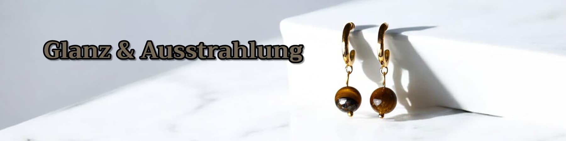 Tigerauge Ohrringe mit Kristallen