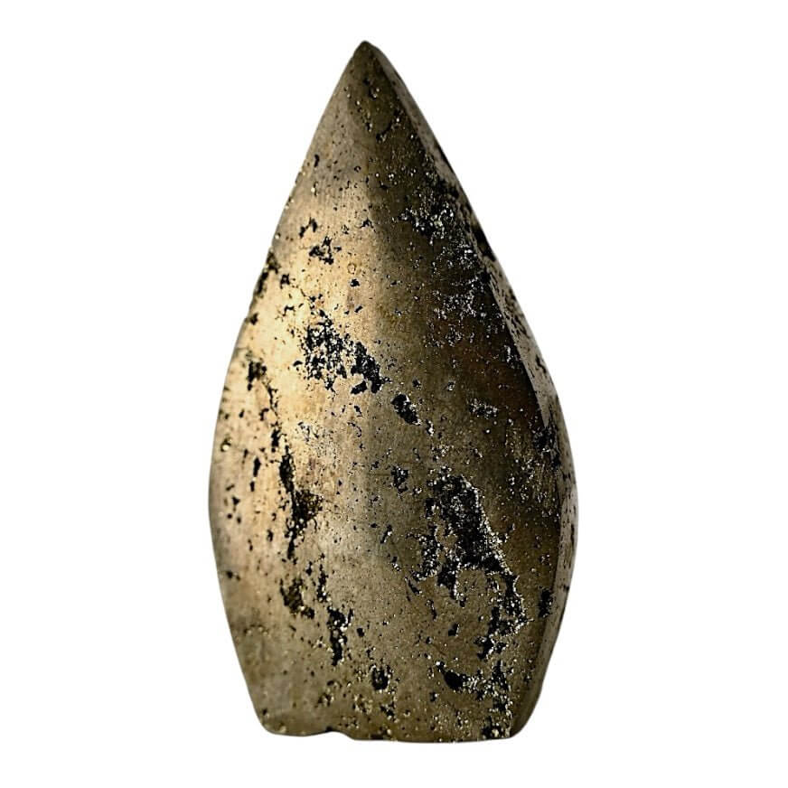 Pyrit Flamme – Strahlendes Kristallobjekt mit metallischem Glanz