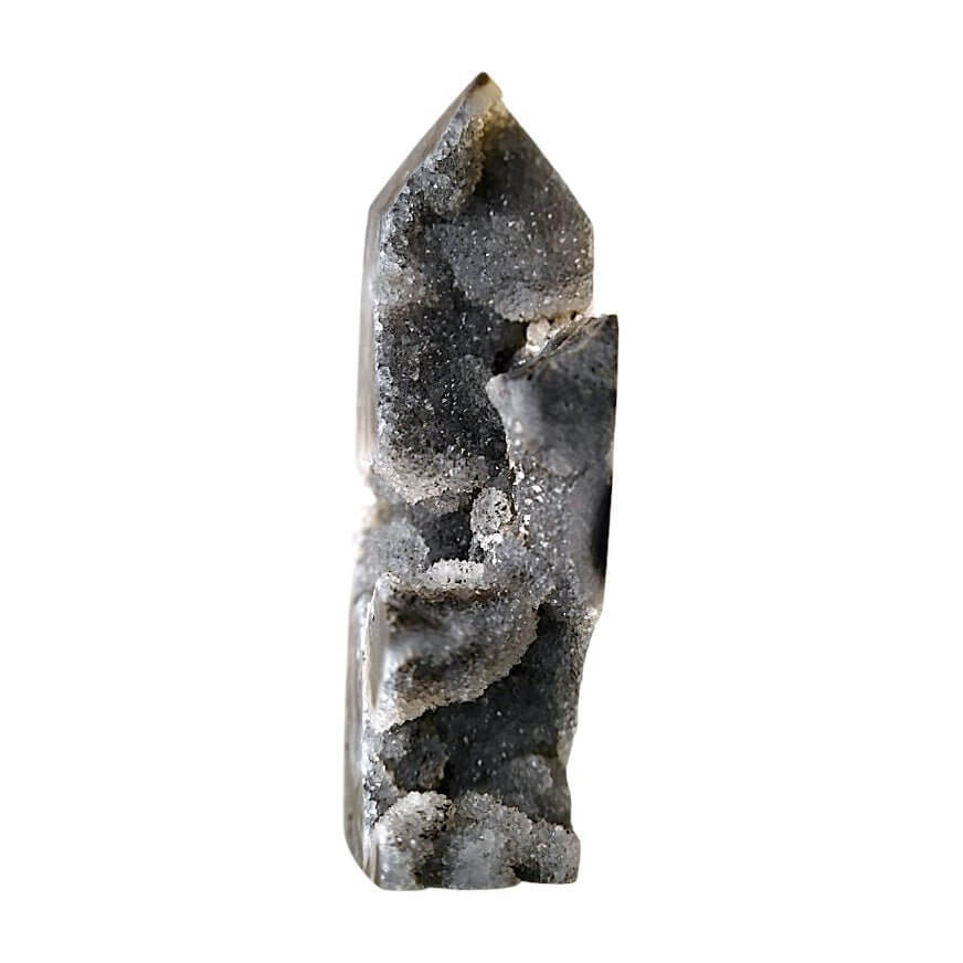 Grauer Sphalerit-Obelisk – eleganter Edelstein für Zentrierung, innere Ruhe und Balance