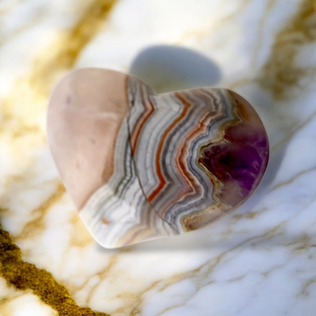 Amethyst Achat Herz - CrystalScents