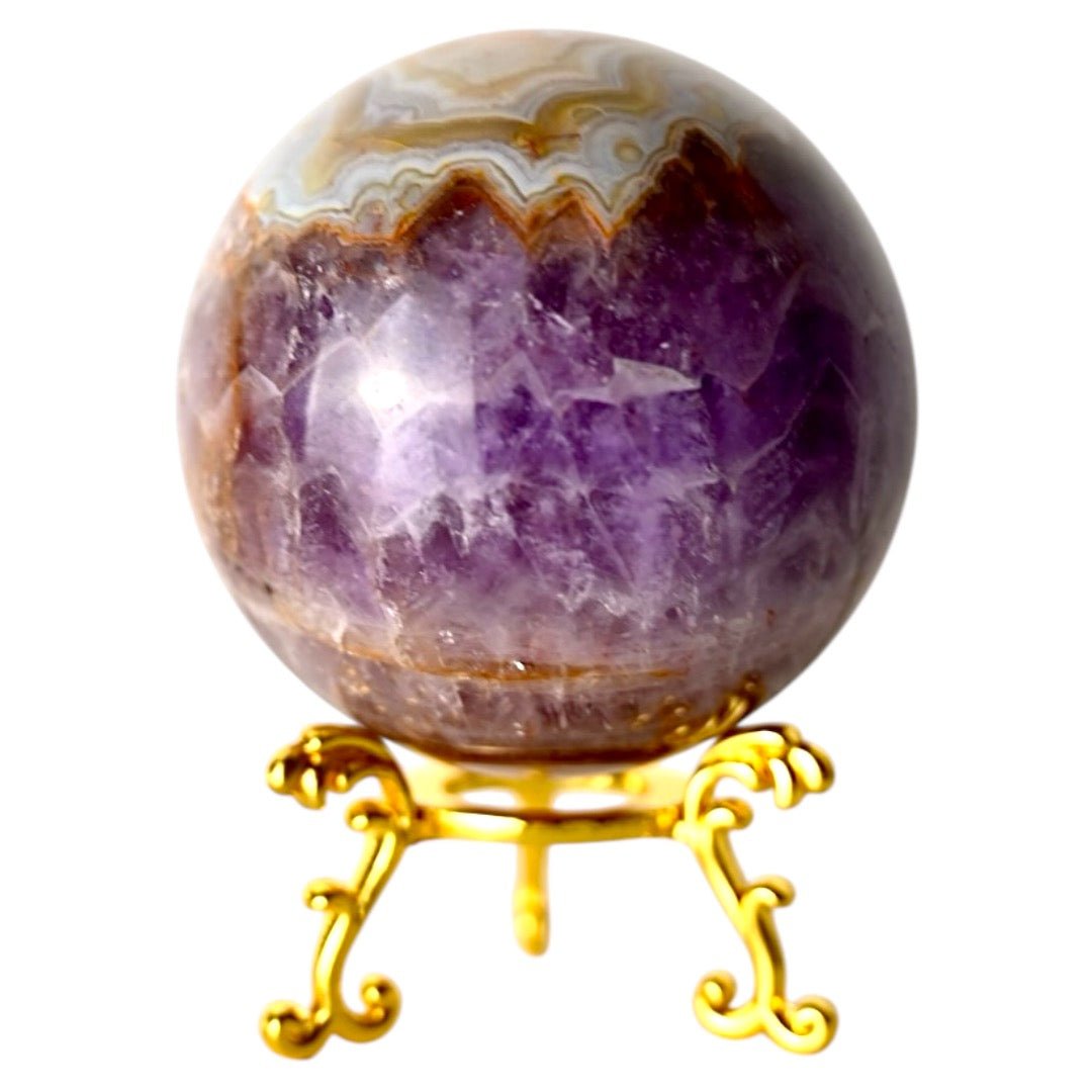 Amethyst - Achat Kugel - CrystalScents