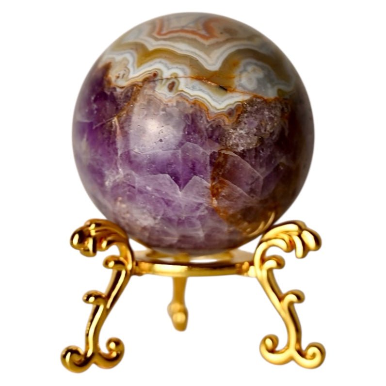Amethyst - Achat Kugel - CrystalScents