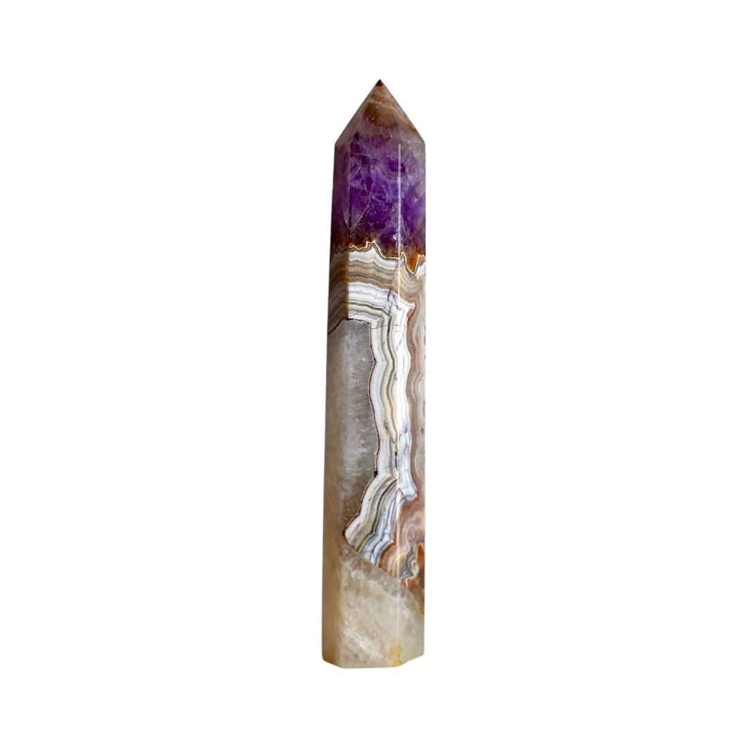 Amethyst - Achat Obelisk - CrystalScents