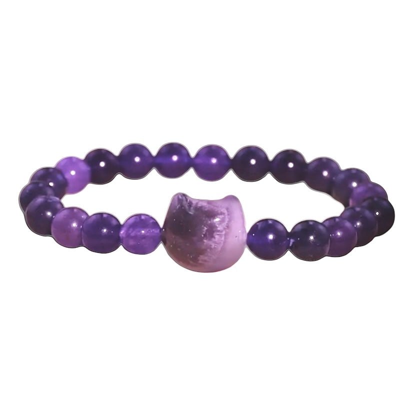 Amethyst Armband mit Katze - CrystalScents