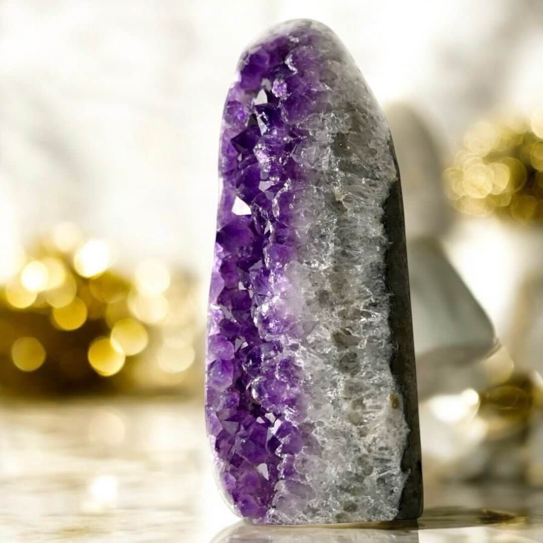 Funkelnde Amethystdruse – Einzigartige Wohn-Dekoration