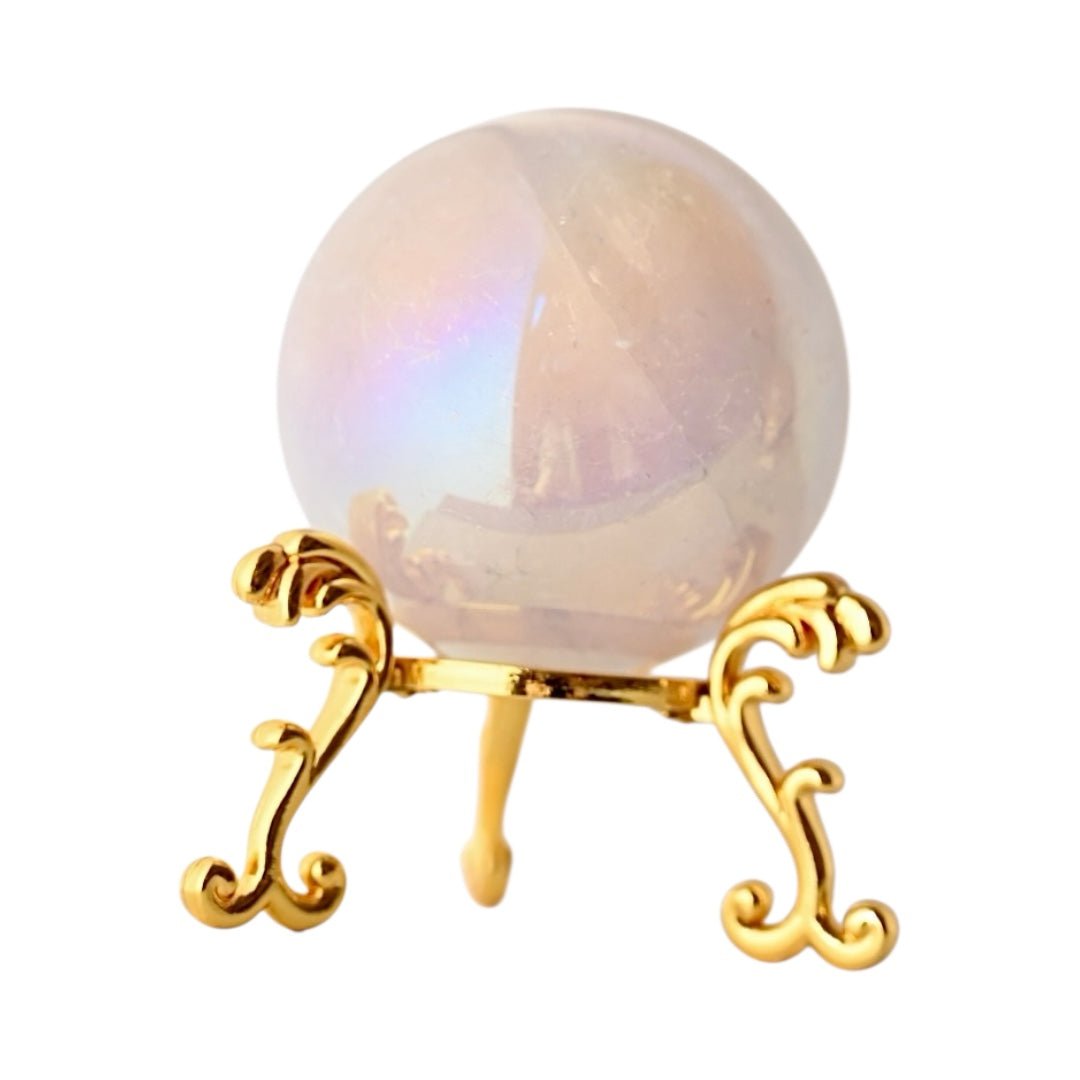 Aura Rosenquarz Kugel - CrystalScents