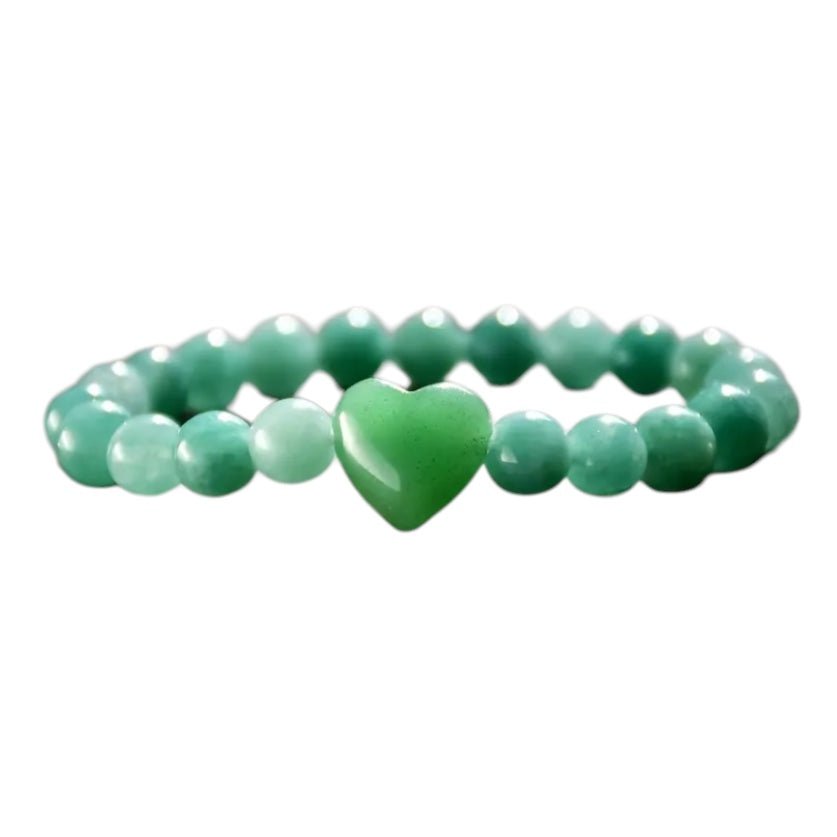 Aventurin Kugelarmband mit Herz - CrystalScents