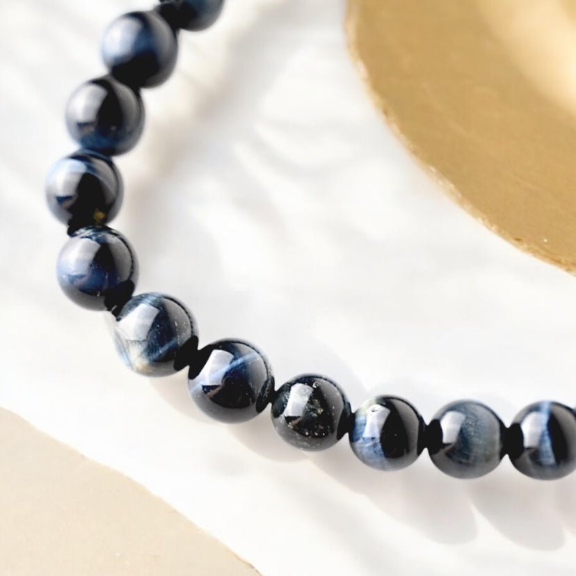 Blaues Tigerauge (Falkenauge) Armband - CrystalScents