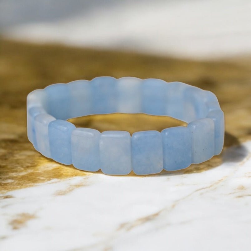 Breites Aquamarin Armband - CrystalScents