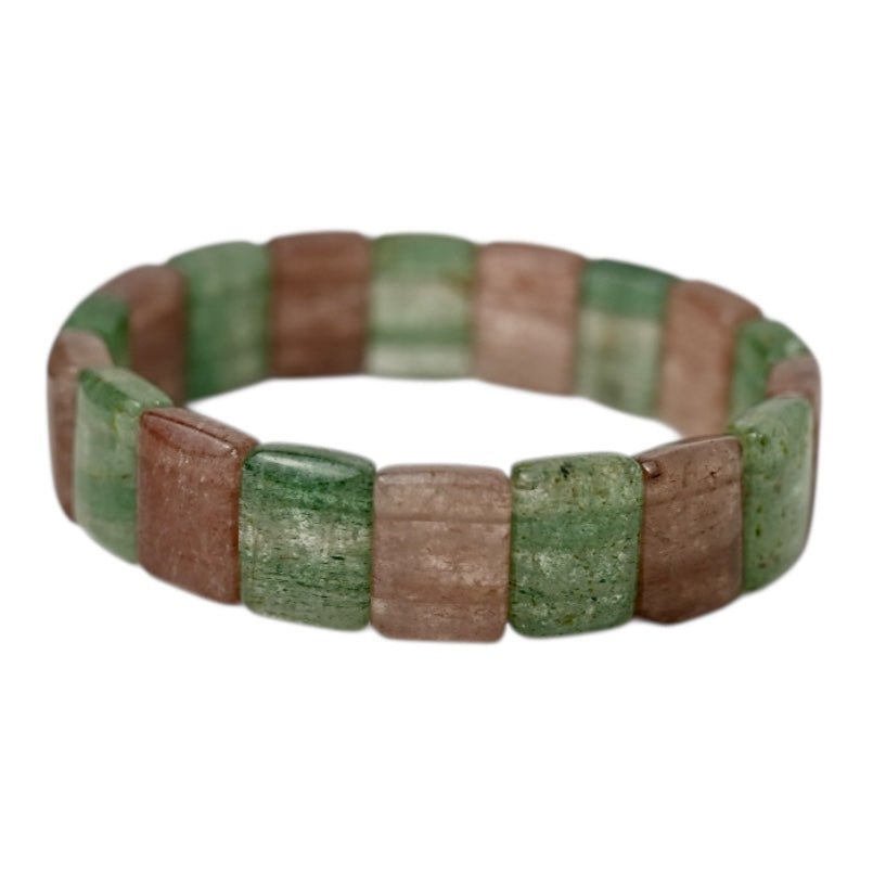 Breites Erdbeerquarz Aventurin Armband - CrystalScents