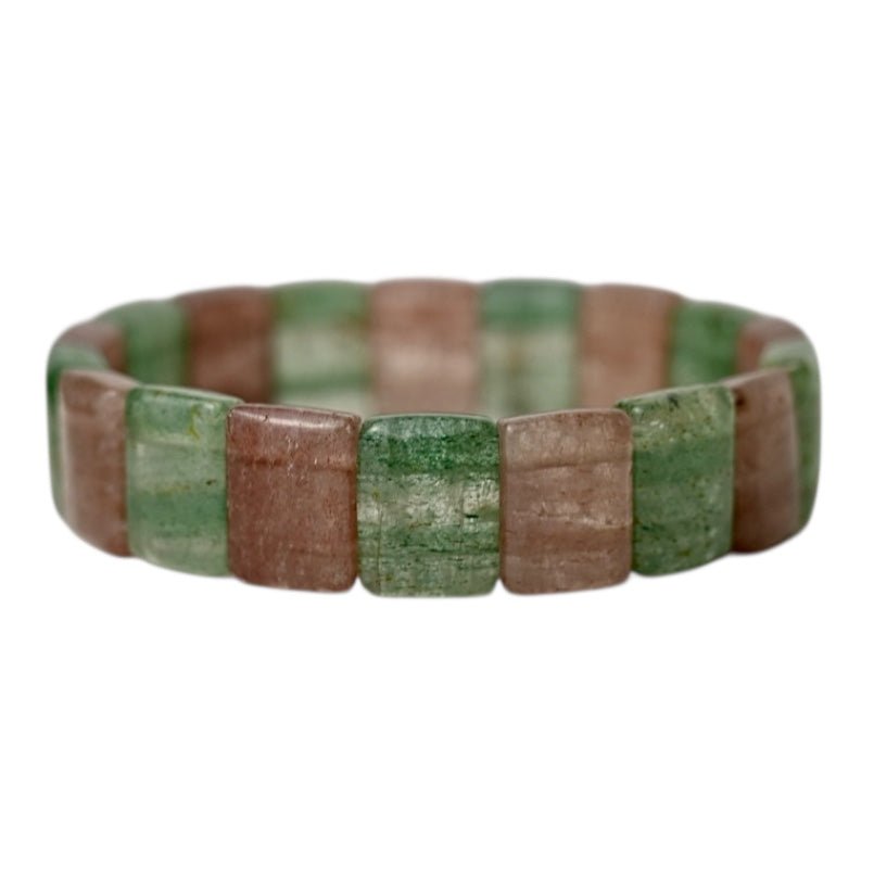 Breites Erdbeerquarz Aventurin Armband - CrystalScents