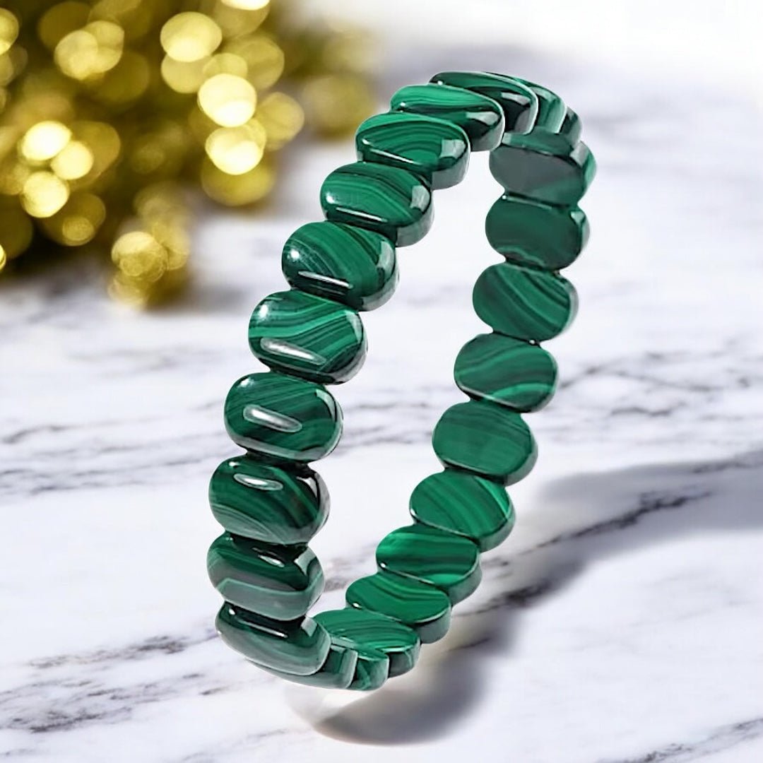 Breites Malachit Armband - CrystalScents
