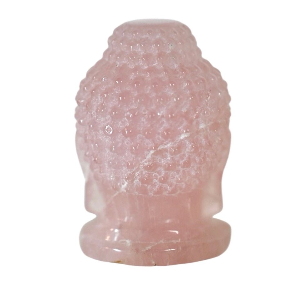 Buddha - Kopf aus Rosenquarz - CrystalScents