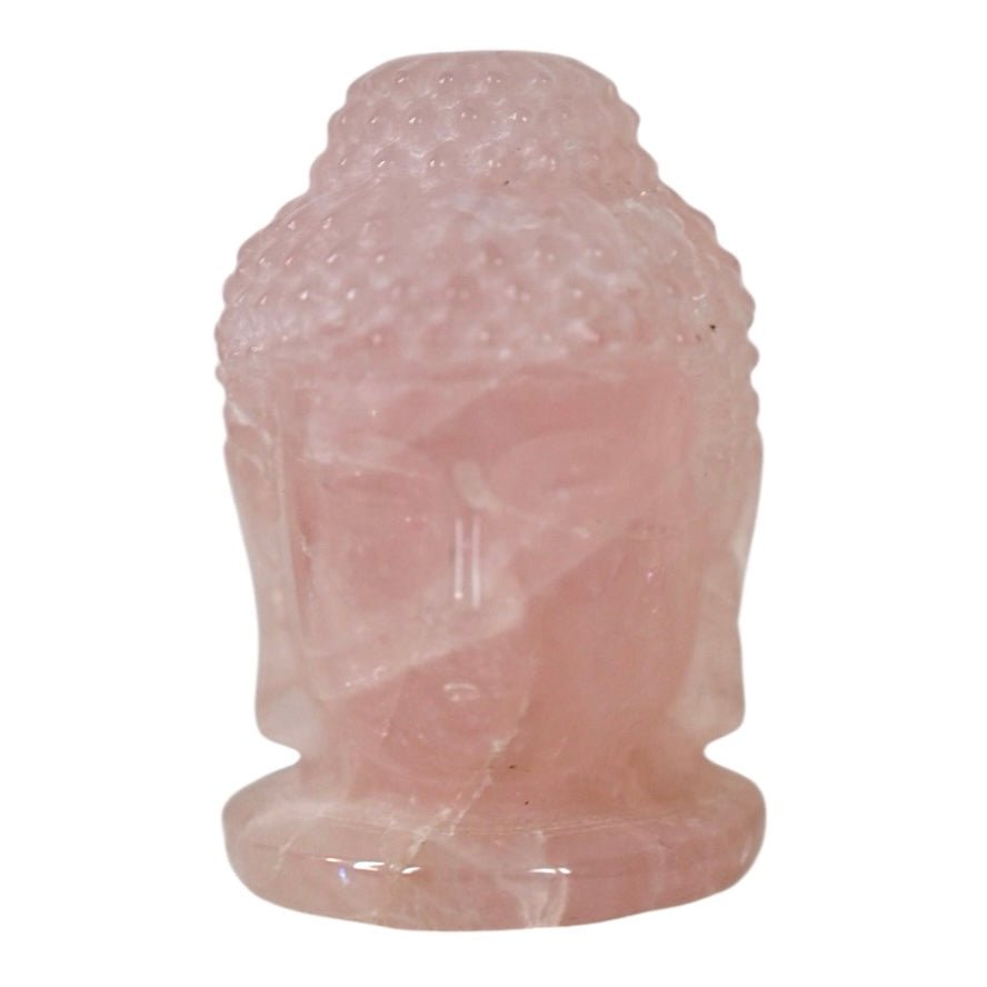 Buddha - Kopf aus Rosenquarz - CrystalScents