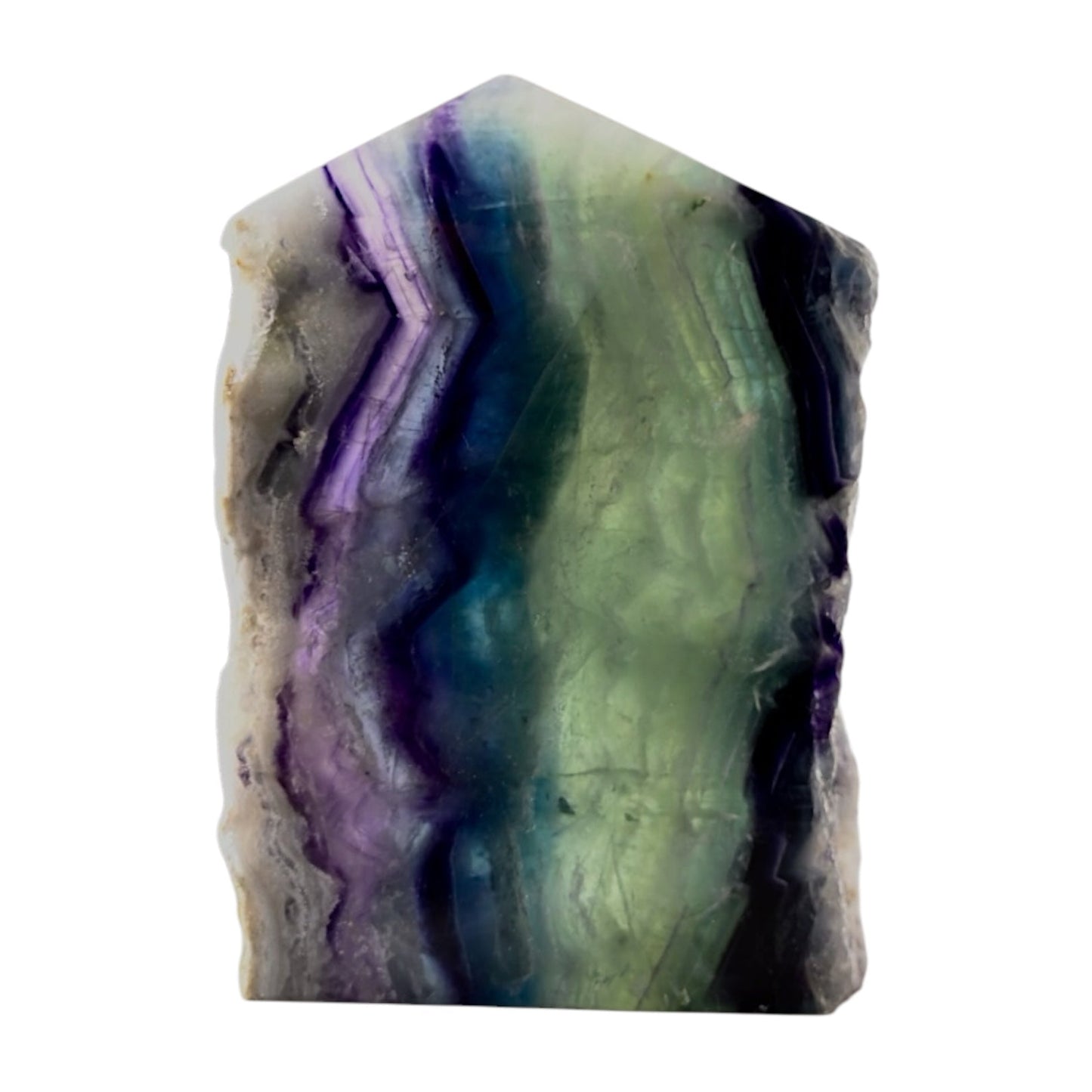 Dreifarbiger Fluorit Obelisk - CrystalScents
