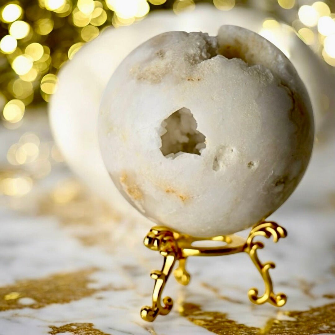 Druzy Achat Kugel - CrystalScents
