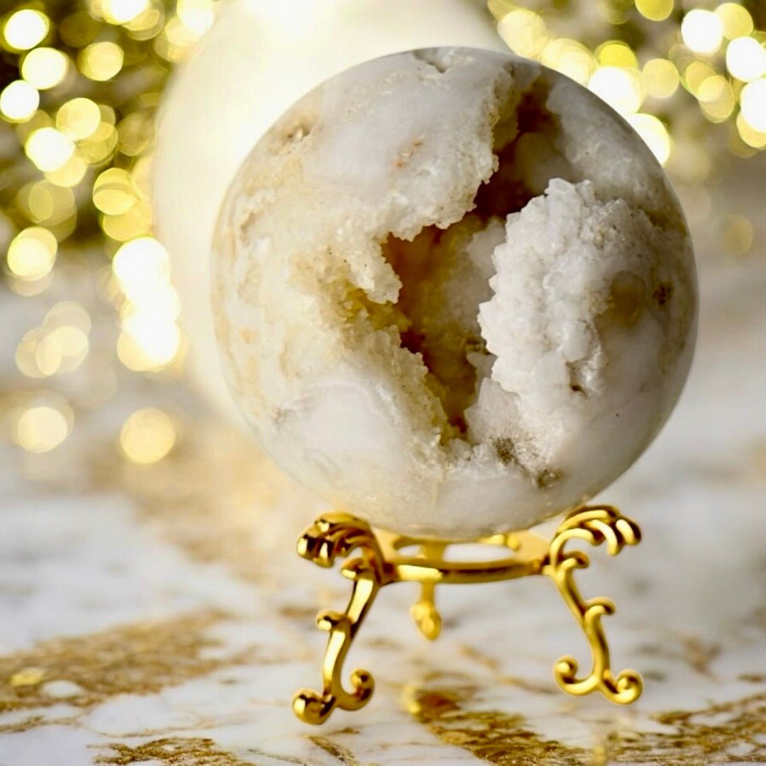 Druzy Achat Kugel - CrystalScents