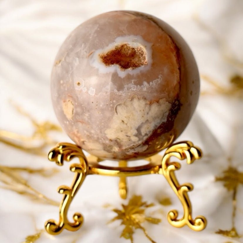 Druzy Kirschblütenachat Kugel - CrystalScents