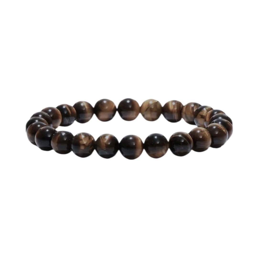 Dunkles Tigerauge Kugelarmband - CrystalScents