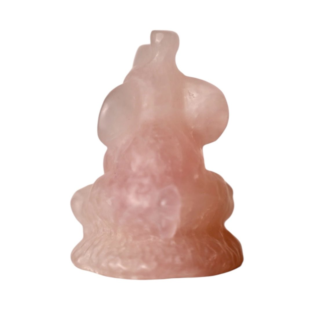 Elefant Kopf aus Rosenquarz - CrystalScents