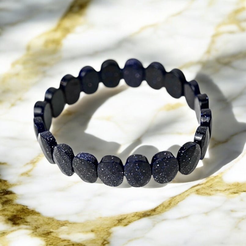 Facettiertes Blaufluss Armband - CrystalScents